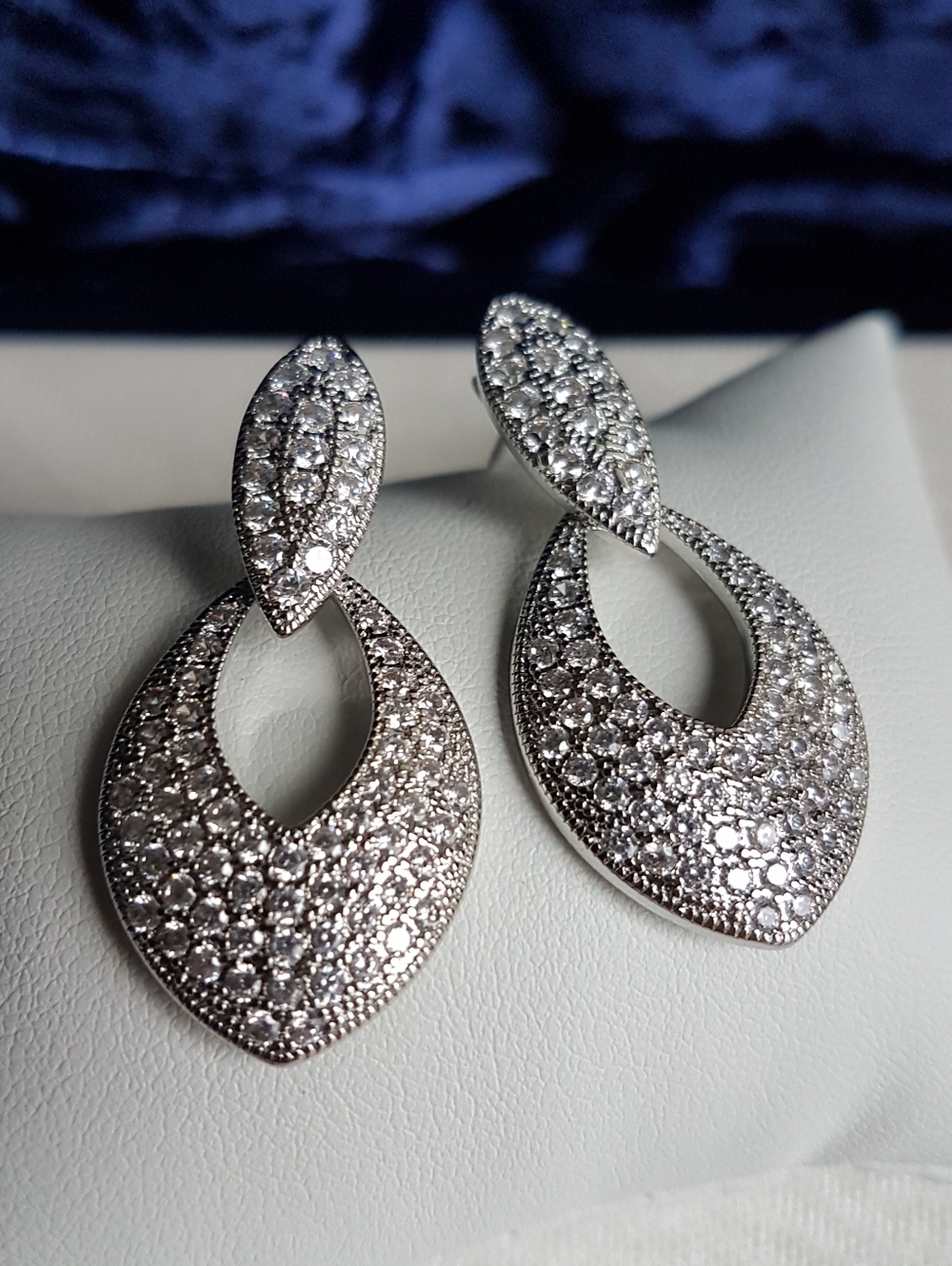 Swarovski Elements 925 Sterling Silver Statement Drop Earrings NEW